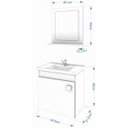 Ver imagem 5 de Gabinete Toucador Íris de Banheiro C/ Cuba e Espelheira Branco e Preto MGM Móveis