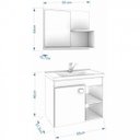 Ver imagem 3 de Gabinete de Banheiro Cuba e Espelheira 1 Porta 2 Prateleiras Lótus MGM Móveis