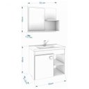 Ver imagem 3 de Gabinete Lótus Toucador de Banheiro C/ Cuba e Espelheira Preto e Branco MGM Móveis