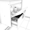 Ver imagem 5 de Gabinete de Banheiro 1 Gaveta 1 Porta Basculante com Cuba e Espelheira Lírio Mgm Móveis