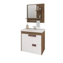 Ver imagem 2 de Gabinete de Banheiro Aéreo 1 Cuba 1 Espelheira 1 Porta 2 Gavetas Tulipa MGM Móveis