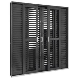 Porta Balcão de Correr Multiflex Aço Silenfort Sasazaki 6 Folhas 217 x 200 x 16,5cm - 1 Porta Balcão de Correr Multiflex Aço Silenfort Sasazaki 6 Folhas 217 x 200 x 16,5cm - 1