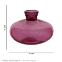 Ver imagem 2 de Vaso Garrafa Decorativo de Vidro Roxo 6x9x9cm Enfeite Sala Mesa Estante Aparador