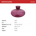 Ver mais imagens de Vaso Garrafa Decorativo de Vidro Roxo 6x9x9cm Enfeite Sala Mesa Estante Aparador