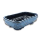 Ver imagem 2 de Vaso Cerâmica Esmaltado Bonsai (20) Azul Cascata Burguina