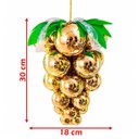 Ver imagem 5 de Enfeite de Árvore de Natal Cacho de Uva Dourado Plástico 18cm 30cm