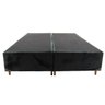 Cama Base Box Queen Size de Madeira Eucalipto Reforçada Suede com Pés de Madeira - 158x198x28 - 2