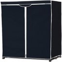 Ver imagem 7 de Guarda Roupa com Ziper Cabideiro Portatil Arara Organizador Prateleira Multiuso Praia Camping Preto