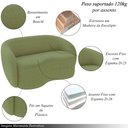 Ver imagem 3 de Sofá Decorativo 1,80cm 2 Lugares Íbis Bouclê Verde G33 - Gran Belo