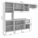 Ver imagem 3 de Cozinha Compacta Valencia com Vidro 4 Peças 9 Portas 2 Gavetas Salleto Moveis