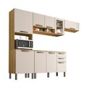 Ver imagem 2 de Cozinha Compacta Valencia com Vidro 4 Peças 9 Portas 2 Gavetas Salleto Moveis