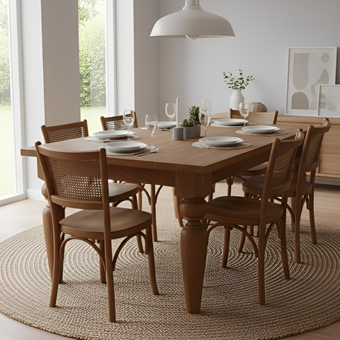 Mesa de Jantar Colonial Torneada Roma 200x100 - Imbuia Glazer