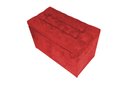 Ver imagem 2 de Puff Baú em Suede Amassado com Pistão Á Gás - Vermelho