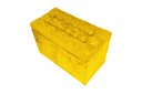 Ver imagem 2 de Puff Baú em Suede Amassado com Pistão Á Gás - Amarelo