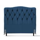 Ver imagem 2 de Cabeceira de Cama Box Viúva 128 Cm Varsóvia Suede Veludo Azul Marinho