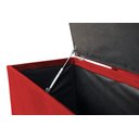 Ver imagem 3 de Puff Baú Cama de Casal em Suede Amassado com Pistão Á Gás - Vermelho