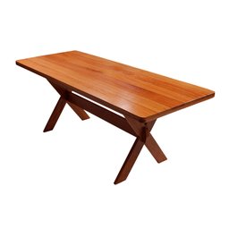 Conjunto Mesa Rústica 2,2m e 10 Cadeiras Madeira Maciça Angelim - 3