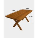 Ver imagem 3 de Mesa Rústica com Bancos Madeira Maciça Eucalipto 2