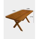 Ver imagem 4 de Mesa Rústica Para Churrasco 2,00m Com Bancos E Cadeiras Madeira Maciça Eucalipto