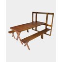 Ver imagem 5 de Mesa de Parede Dobrável Madeira Maciça Eucalipto 2