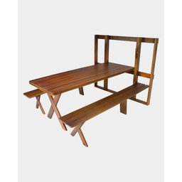 Mesa de Parede Dobrável Madeira Maciça Eucalipto 2 - 5