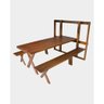 Mesa de Parede Dobrável Madeira Maciça Eucalipto 2 - 5