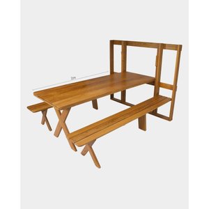 Mesa de Parede Dobrável Madeira Maciça Angelim 2