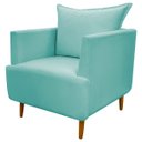 Ver imagem 3 de Kit 2 Poltronas Decorativa para Sala Recepção Escritório Consultório Reforçada Eliza Tecido Suede