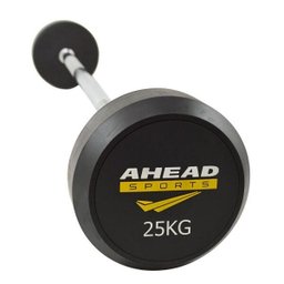 Barra Reta Montada 25 KG AS3009 Ahead Sports Preto e Amarelo - 1
