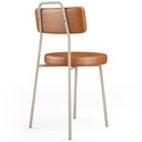 Ver mais imagens de Kit 08 Cadeiras Decorativas Estofada Sala Jantar Barcelona Arena L02 Couríssimo Camel - Lyam