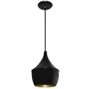 Ver imagem 2 de Lustre pendentes balcão 3 un Preto com dourado