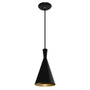 Ver imagem 5 de Lustre pendentes balcão 3 un Preto com dourado