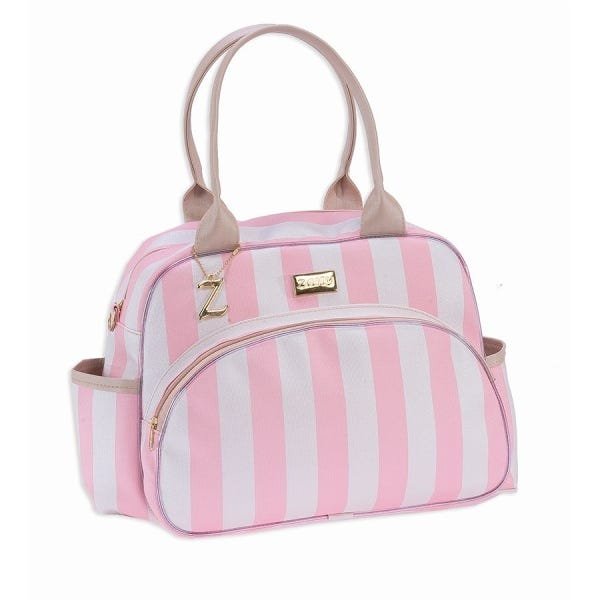 Bolsa Mochila Maternidade Bebê Menina Luxo Elegance Rosa