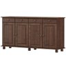 Aparador Buffet para Sala de Jantar 4 Portas 4 Gavetas Rústico Lazuli F06 Café - Lyam Decor - 6