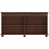 Aparador Buffet para Sala de Jantar 4 Portas 4 Gavetas Rústico Lazuli F06 Café - Lyam Decor - 3
