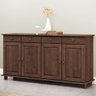 Aparador Buffet para Sala de Jantar 4 Portas 4 Gavetas Rústico Lazuli F06 Café - Lyam Decor - 2