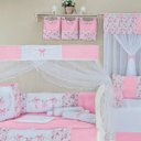 Ver imagem 6 de Enxoval Completo Bebê Menina Bailarina Floral Rosa 23 Peças