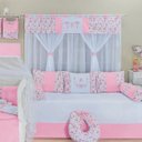 Ver imagem 4 de Enxoval Completo Bebê Menina Bailarina Floral Rosa 23 Peças