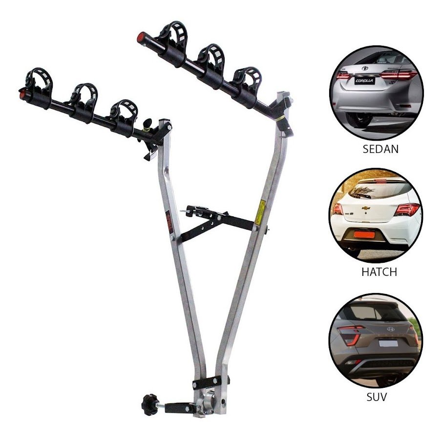 Transbike Suporte Engate Bola Mega p/ 3 Bicicletas 85 Cm - 3