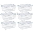 Ver imagem 1 de Kit 6 Organizadores de Geladeira c/Tampa 660ml Uz