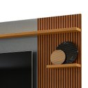 Ver imagem 3 de Painel para Tv 65 Polegadas 180cm Europa Lukaliam Cinza/tauari Ripado 3d