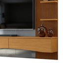 Ver imagem 4 de Painel para Tv 65 Polegadas 180cm Europa Lukaliam Cinza/tauari Ripado 3d