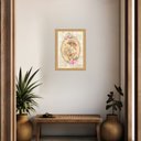Ver imagem 2 de Quadro Decorativo Mulher Buquet Flores Vintage 24x18cm:moldura Preta