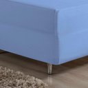Ver imagem 2 de Lençol com Elástico King Nobre 1 Peça Luva de Box 55cm de Altura Malha 100% Algodão - Azul-bebê