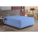 Ver imagem 4 de Lençol com Elástico King Nobre 1 Peça Luva de Box 55cm de Altura Malha 100% Algodão - Azul-bebê