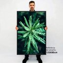Ver imagem 2 de Quadro Decorativo com Relevo em Moldura Caixa Alta Folhagem Verde