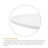 Tampo para Mesa de Jantar em MDF Redondo 70cm Branco - 3