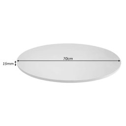 Tampo para Mesa de Jantar em MDF Redondo 70cm Branco - 4