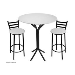 Tampo para Mesa de Jantar em MDF Redondo 70cm Branco - 2