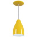 Ver imagem 1 de Pendente Bala Luminária Lustre Alumínio Amarelo - Rei Da Iluminação